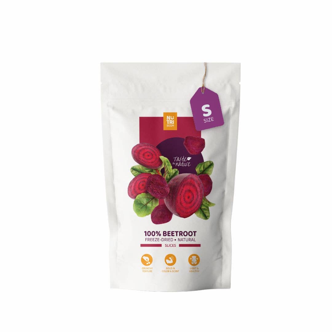 NutriBoom - Wholesale Dried/Dehydrated Vegetables - Freeze Dried Beetroots 13g un 25g packs5