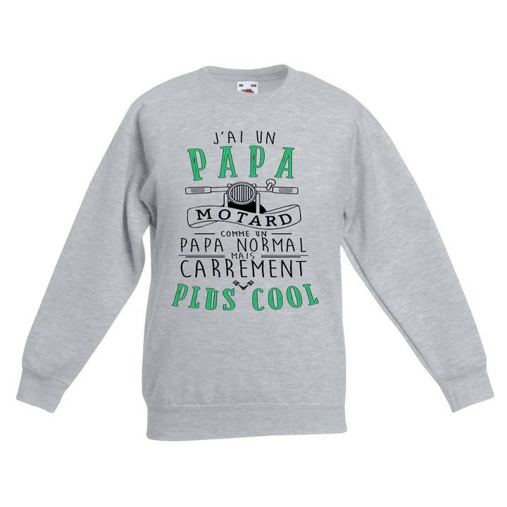 Sweatshirt met print 'I have a biker dad like a normal dad' voor kinderen voor wholesale door red white