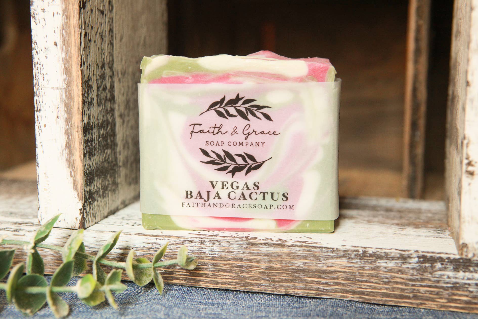 Faith and Grace Soap Co. - Wholesale Bar Soap - Baja Cactus Artisan Soap, Luxury Shea Butter Soap, 4.5 oz.