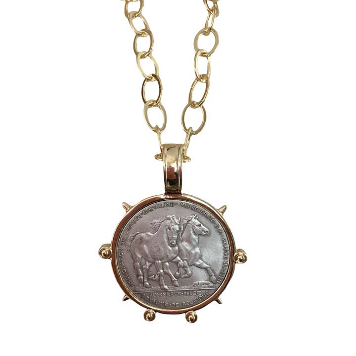Langley Horse Coin Pendant for wholesale by Julie Ryan Design