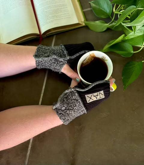 Jax Upcycled – Großhandel Handschuhe – Unisex – Upcycelte Unisex Fingerlose Handschuhe Schwarz und Grau0