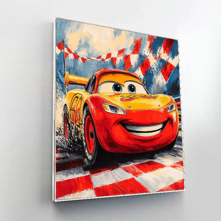 Artistry Rack - Wholesale DIY Craft Kit - Lightning McQueen Race Car Rug - Disney Inspired DIY Painting By Numbers Kit