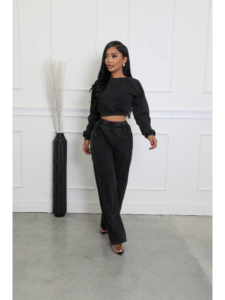 5besties inc - Wholesale Lounge Set - Women's - MINERAL WASH SWEATSHIRTS SET10