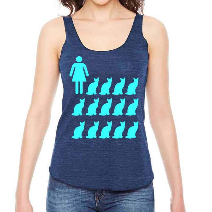 MISSION THREAD CLOTHING - Wholesale Tank Top - Women's - Crazy cat lady tank top1