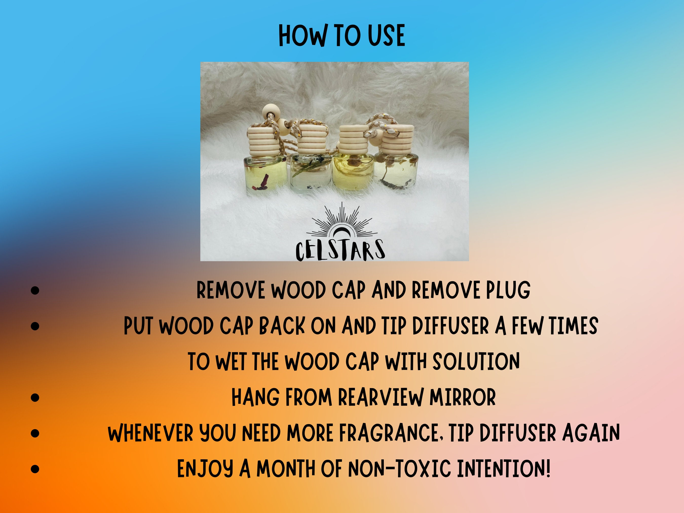 CelStars – wholesale Car Freshener - Unisex – Intention Car Diffuser Air Freshener Non-Toxic Reiki Infused9