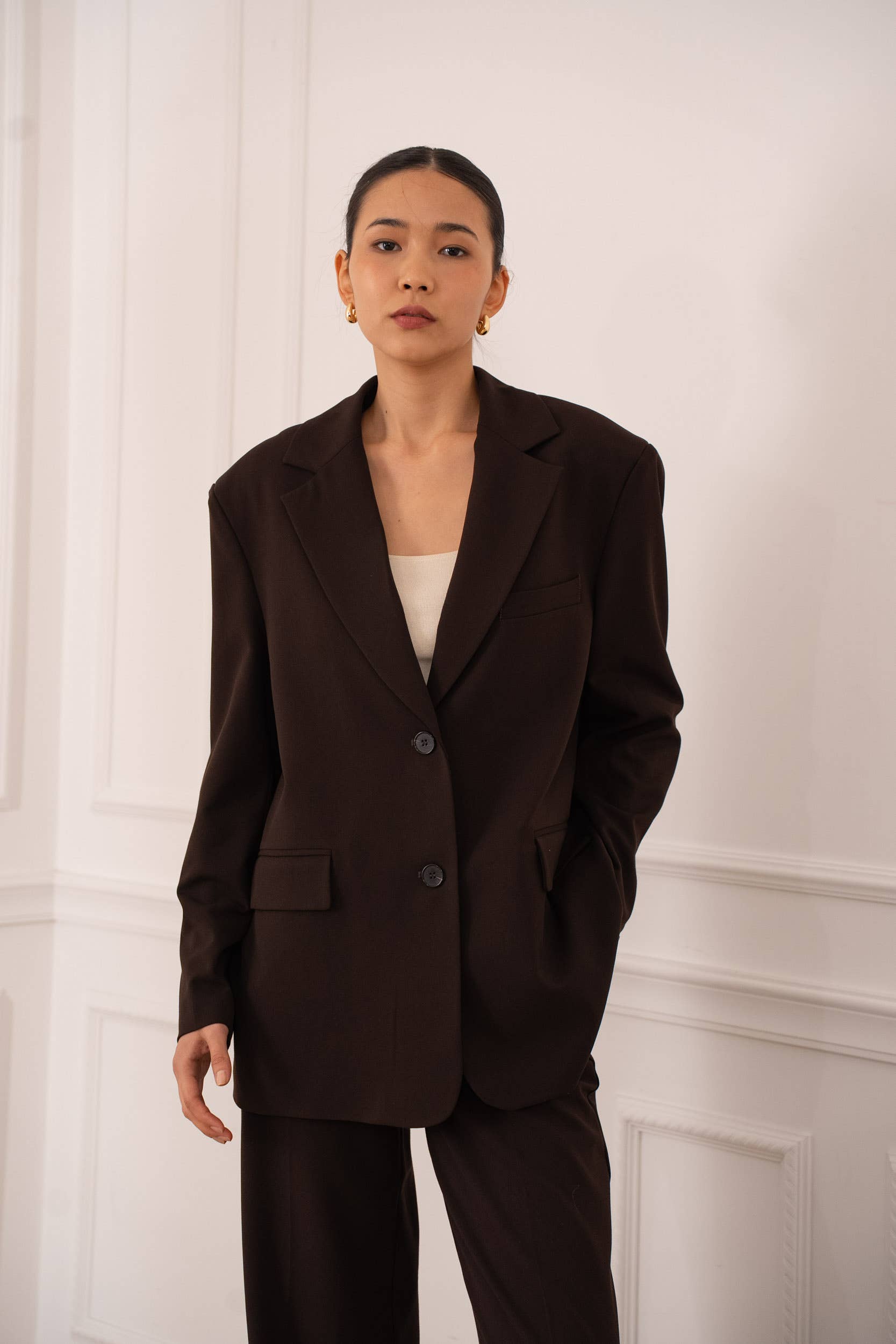 Attentif Paris - Wholesale Blazer - Women's - Oversized double-breasted jacket with back opening41