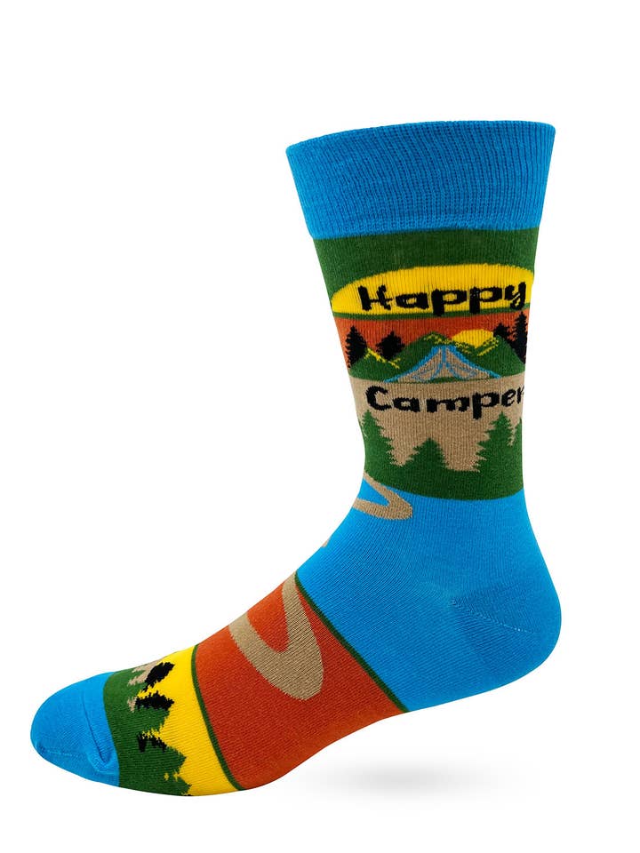Fabdaz - Vente Chaussettes – homme - Chaussettes Novelty Crew de Happy Camper pour homme2