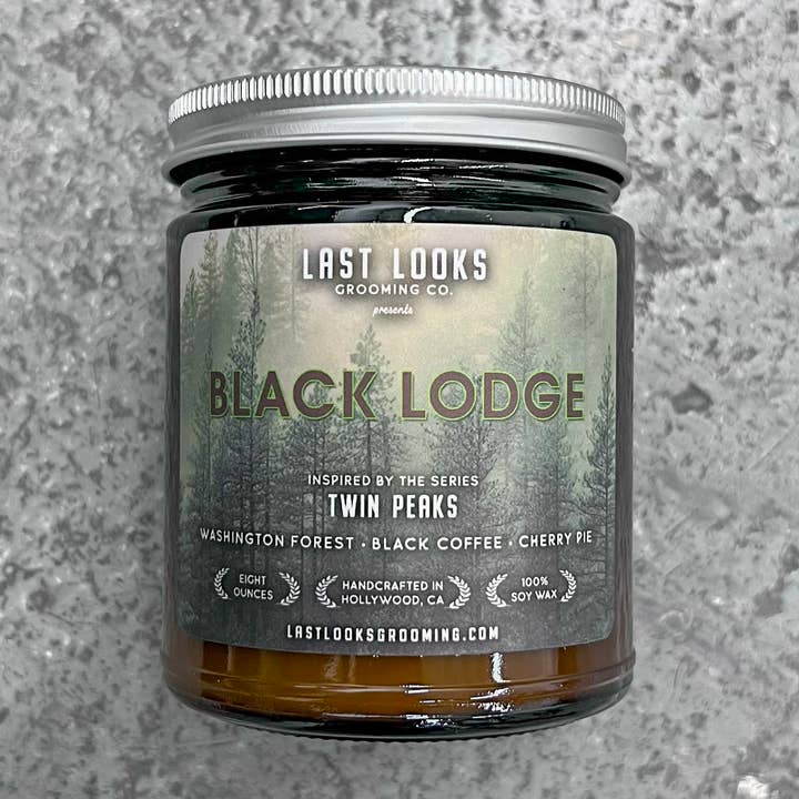 Black Lodge - Candle Inspired by Twin Peaks by David Lynch for wholesale by Last Looks Grooming