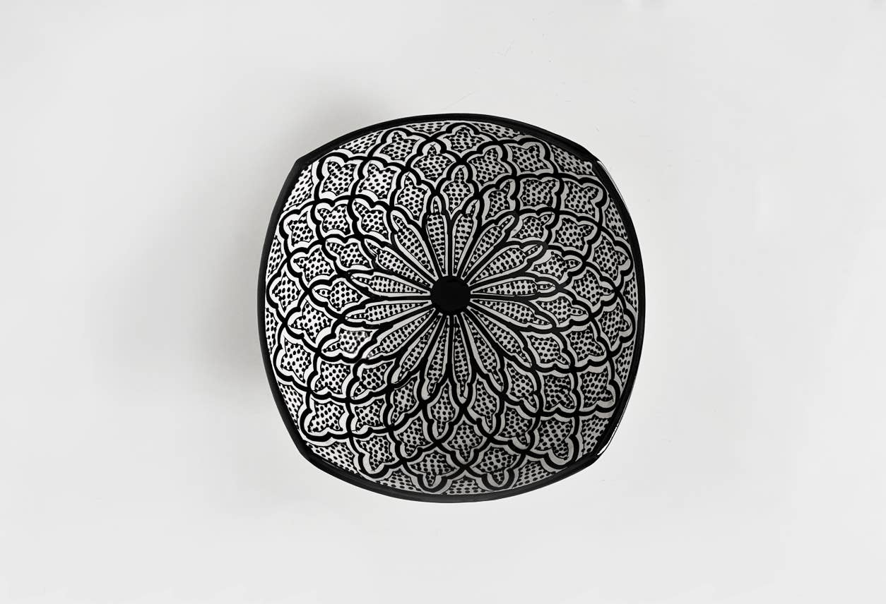 Verve Culture – Prato/tigela decorativa por atacado – Conjuntos de Tigelas Empilháveis de Cerâmica Safi, Marrocos6