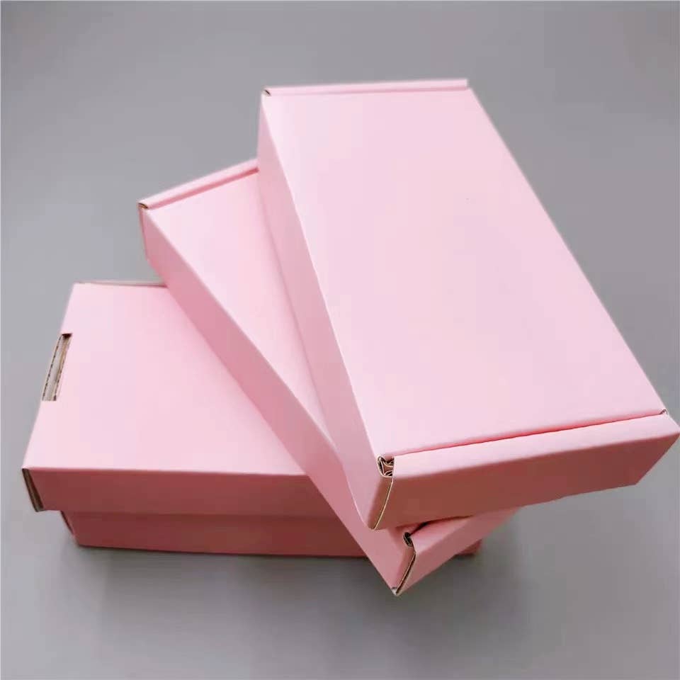 Zakka - Wholesale Geschenkdoosje - 100 stuks golfkartonnen verzenddoos 18 x 11 x 5 cm roze5
