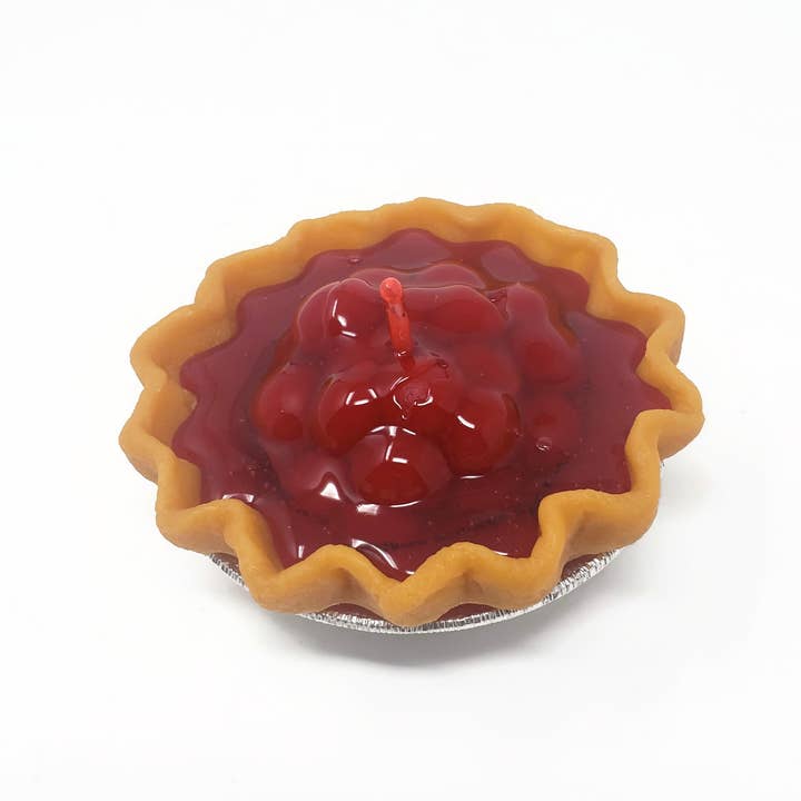 Candlelit Desserts - Wholesale Novelty Candle - 3" Strawberry Pie Candle1