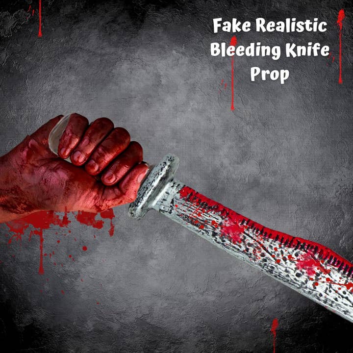 4E's Novelty - Wholesale Costume - Kids - 17’’ Fake Bloody Machete - Large Plastic Knife with Fake Blood, Halloween Costume Accessory4
