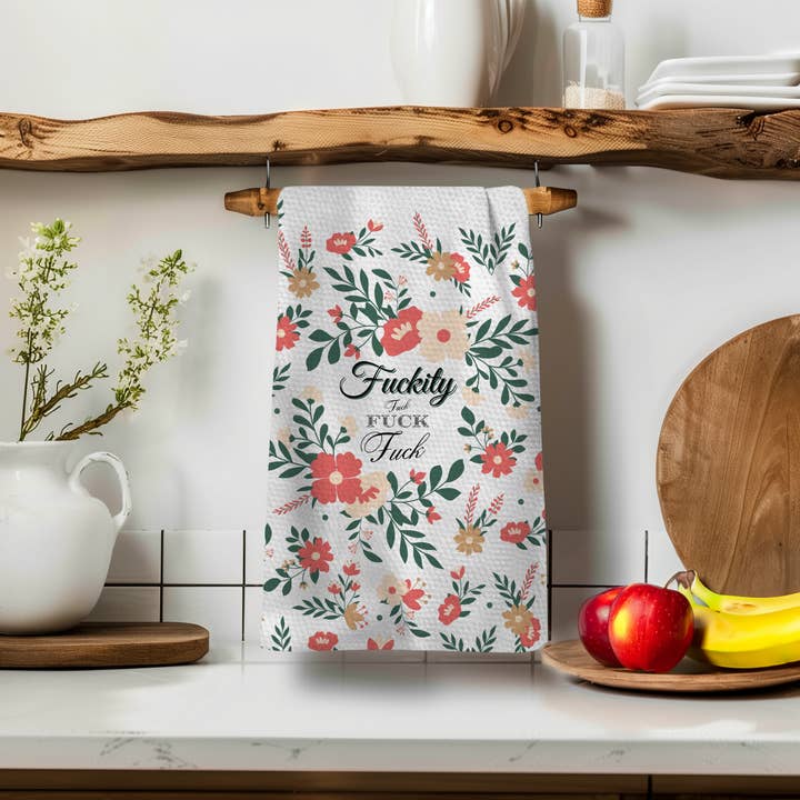 Twisted Wares - Wholesale Tea Towel - Vintage Fuckity Fuck Tea Towel1