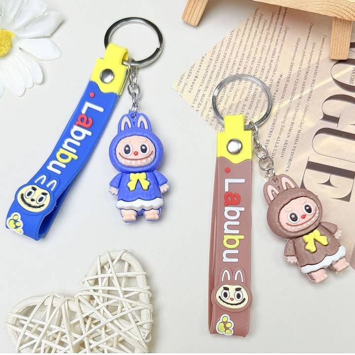 12pk Funny Monkey Handbag Charm Key Chain for wholesale by Diacly