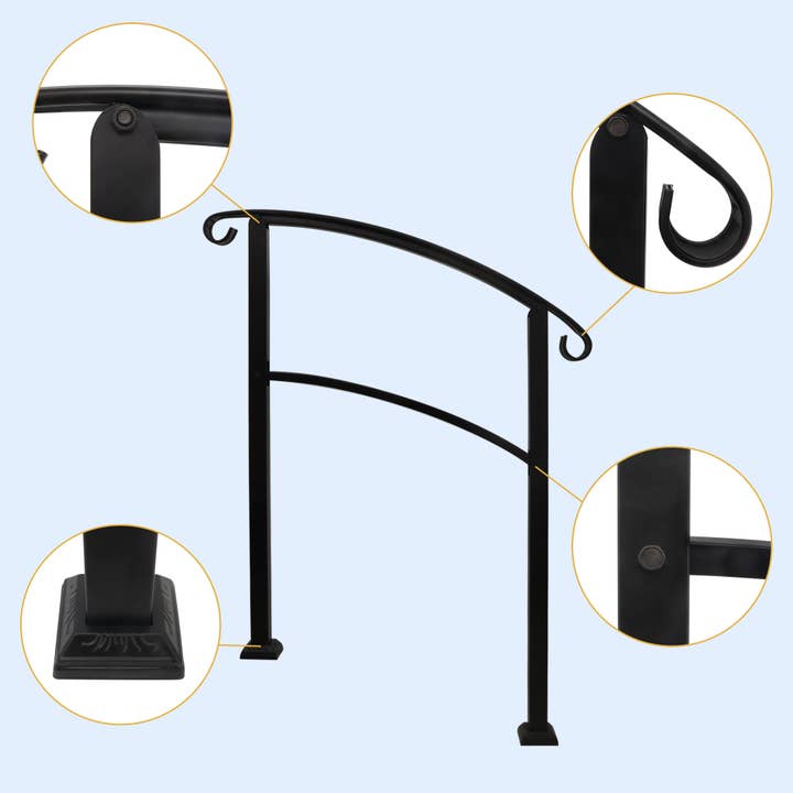 Paris Loft Inc - Wholesale Stair Runner - Easy Install Handrails for Outdoors Step1