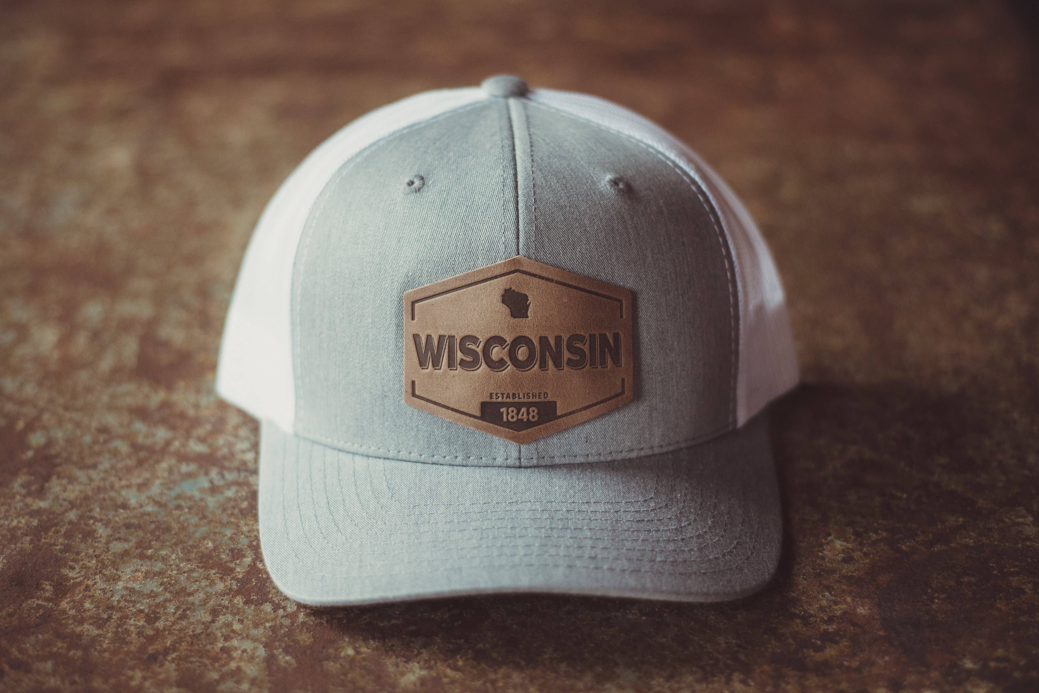 Range Leather Co. - Wholesale Trucker Hat - Unisex - Wisconsin Established Hat | Leather Patch Trucker Hat5
