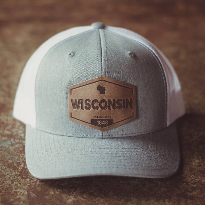Range Leather Co. - Wholesale Trucker Hat - Unisex - Wisconsin Established Hat | Leather Patch Trucker Hat5