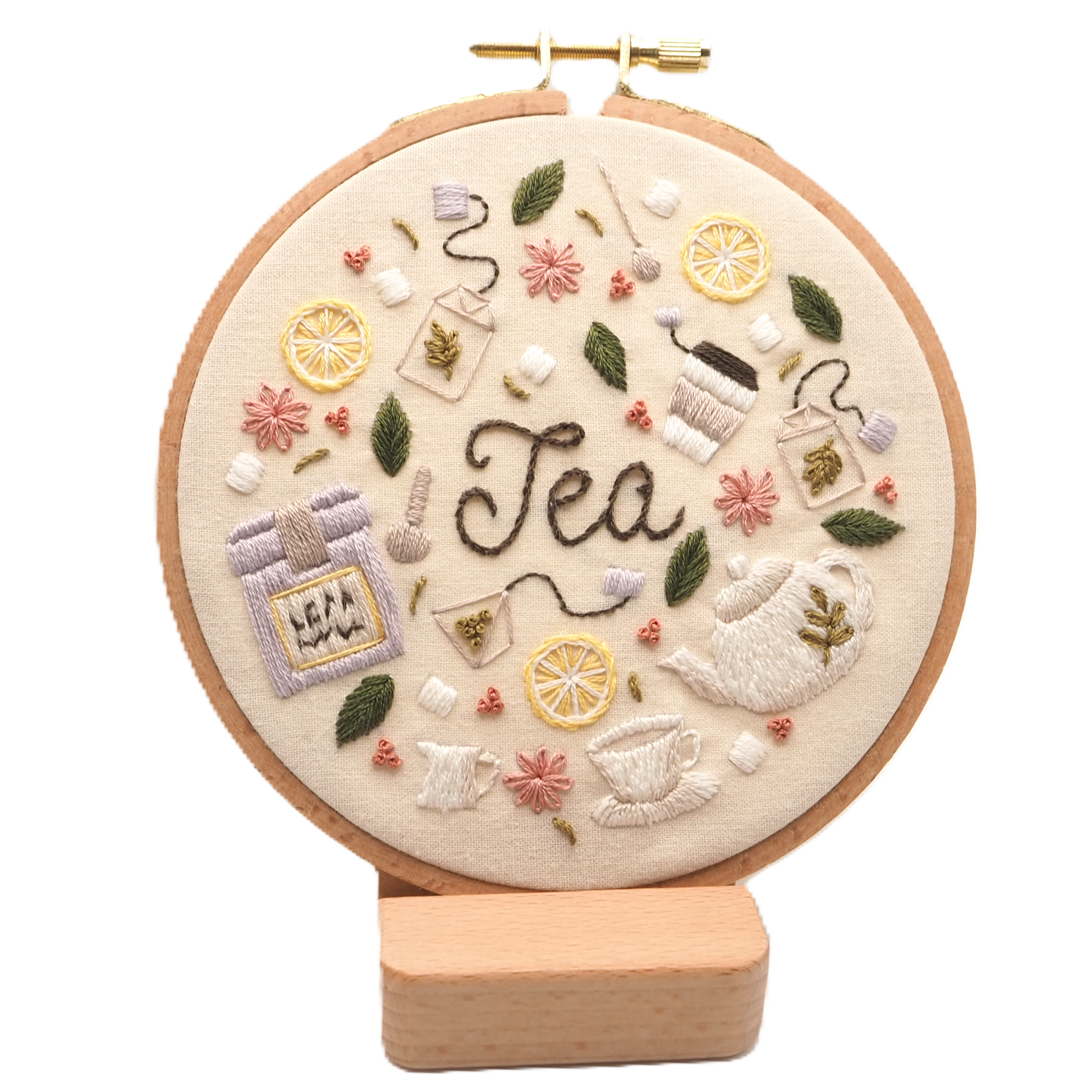 BlueCatCraftCA - Wholesale DIY craft kit - DIY Embroidery Kit Tea Lover from Coffee & Tea Collection1
