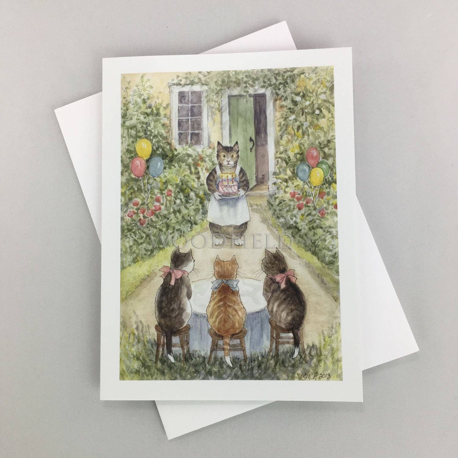 Woodfield Press - Wholesale Everyday Greeting Card - #499 - Kittens' Birthday Notecard1