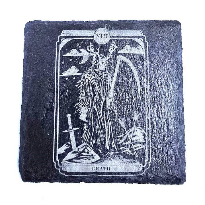Death Tarot Coaster for wholesale by Noir Star Emporium