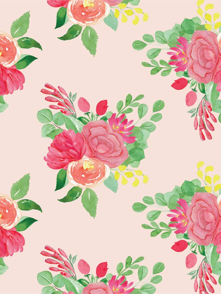 Summer Bouquet Wrapping Paper for wholesale by Lionheart Prints