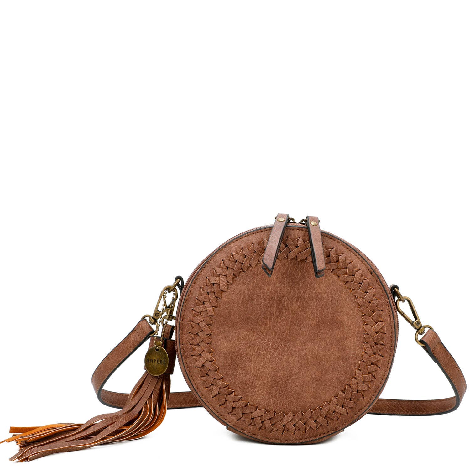 AMPERE CREATIONS – wholesale Axelväska - Dam – Suzie Classic Vegan Lädervävd rundad crossbody-väska5