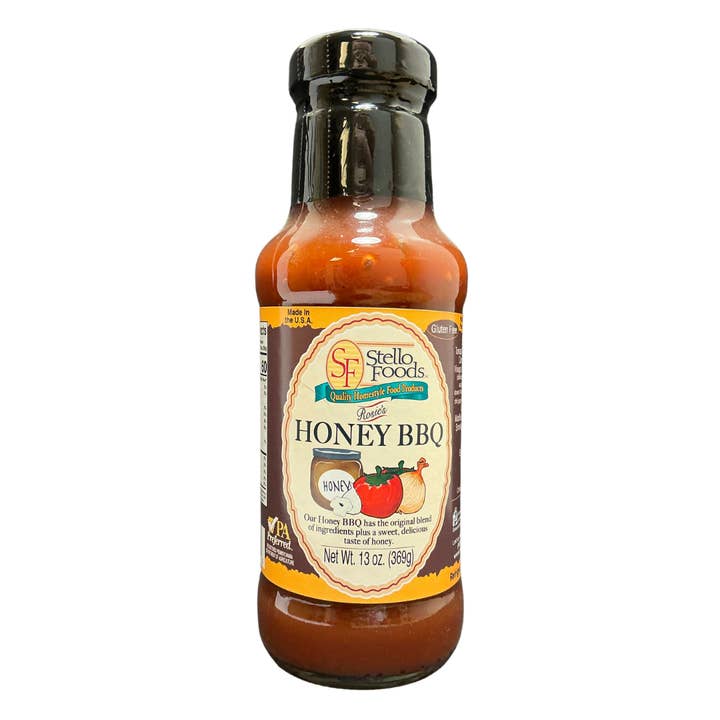 Stello Foods - Rosie's Honey BBQ Sauce 13 oz for wholesale by Stello Foods, Inc.