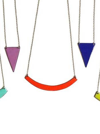 Solid Enamel Necklace for wholesale by Courtney Fischer Jewelry