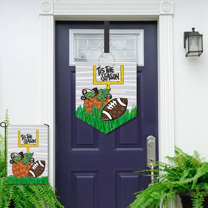 Tis the Season Football Door Hanger for wholesale by Baxter & Me
