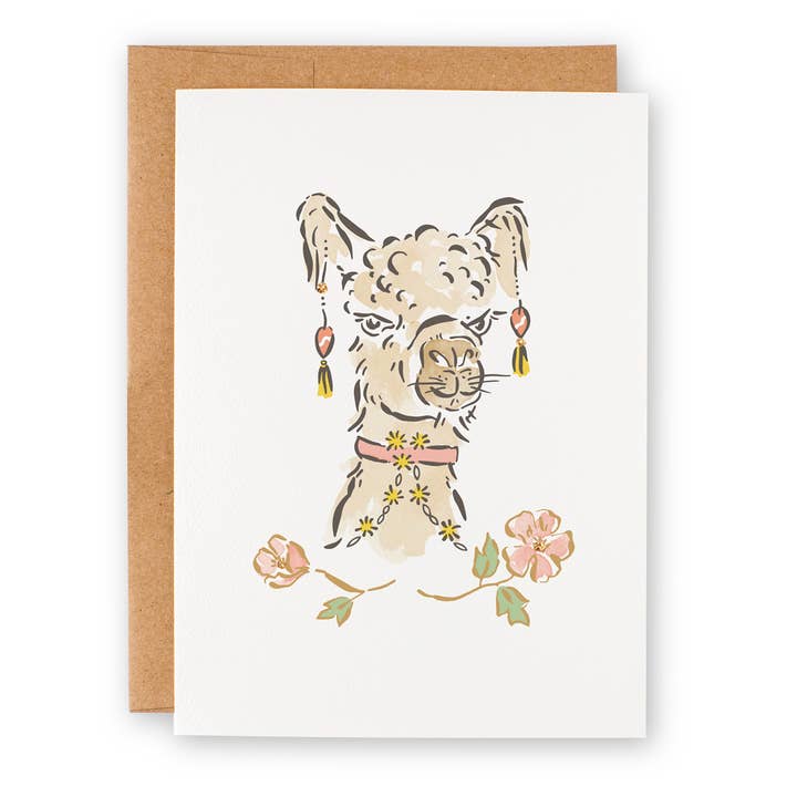 Llama Note Card for wholesale by Nicky Ovitt Gifts & Goods