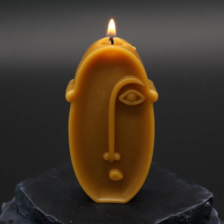 Bougie visage abstrait | Peinture abstraite pour la vente par Inara New York