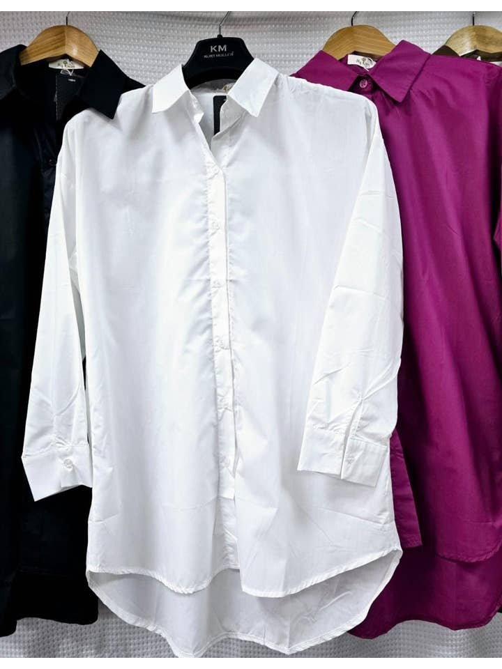 Kurt Muller – wholesale Buttoned-down shirt – Women's – Pure Cotton Layering Shirt2