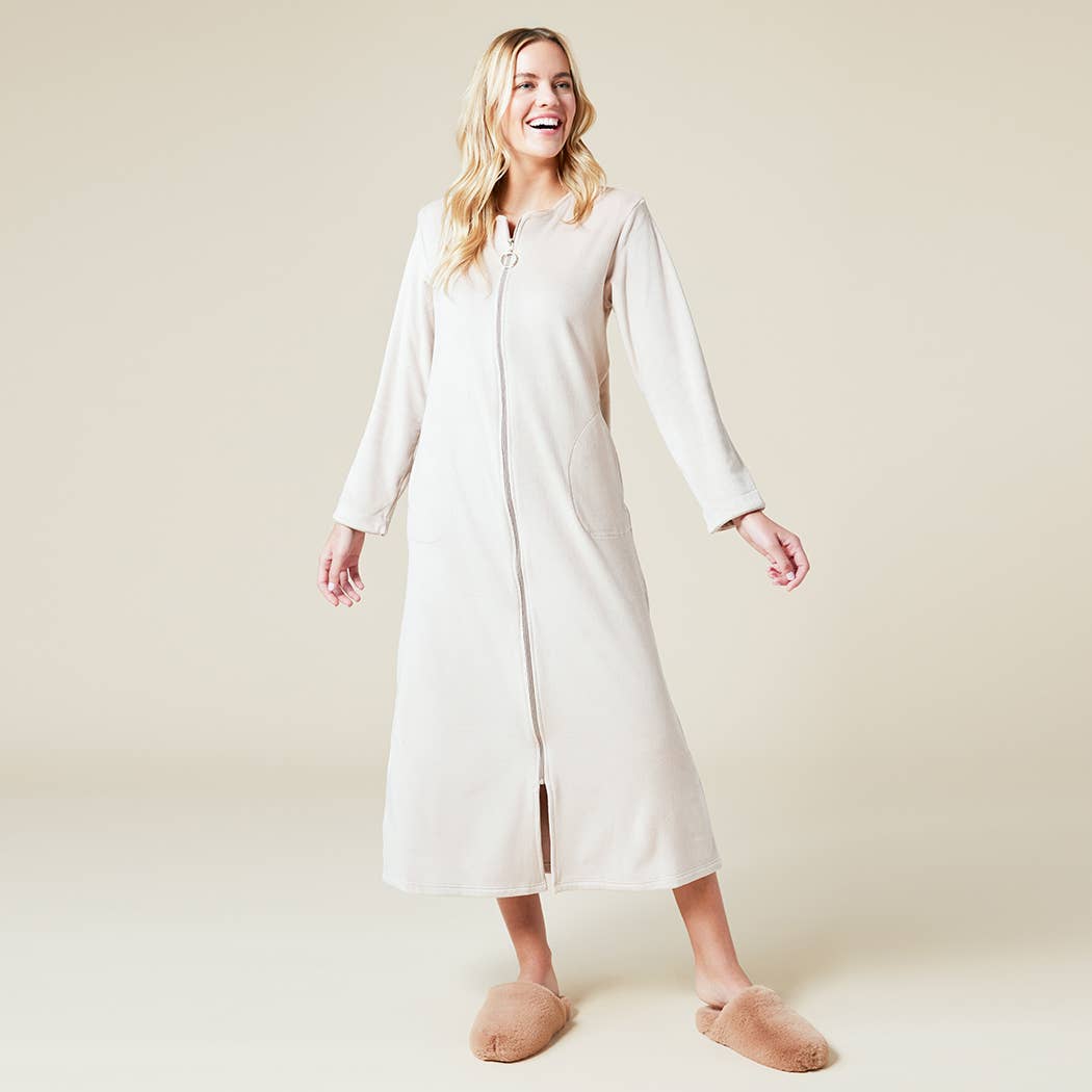 Softies - Vendita all'ingrosso Vestaglia - Donna - Vestaglia da donna Serenity con zip e scollo a cuore14