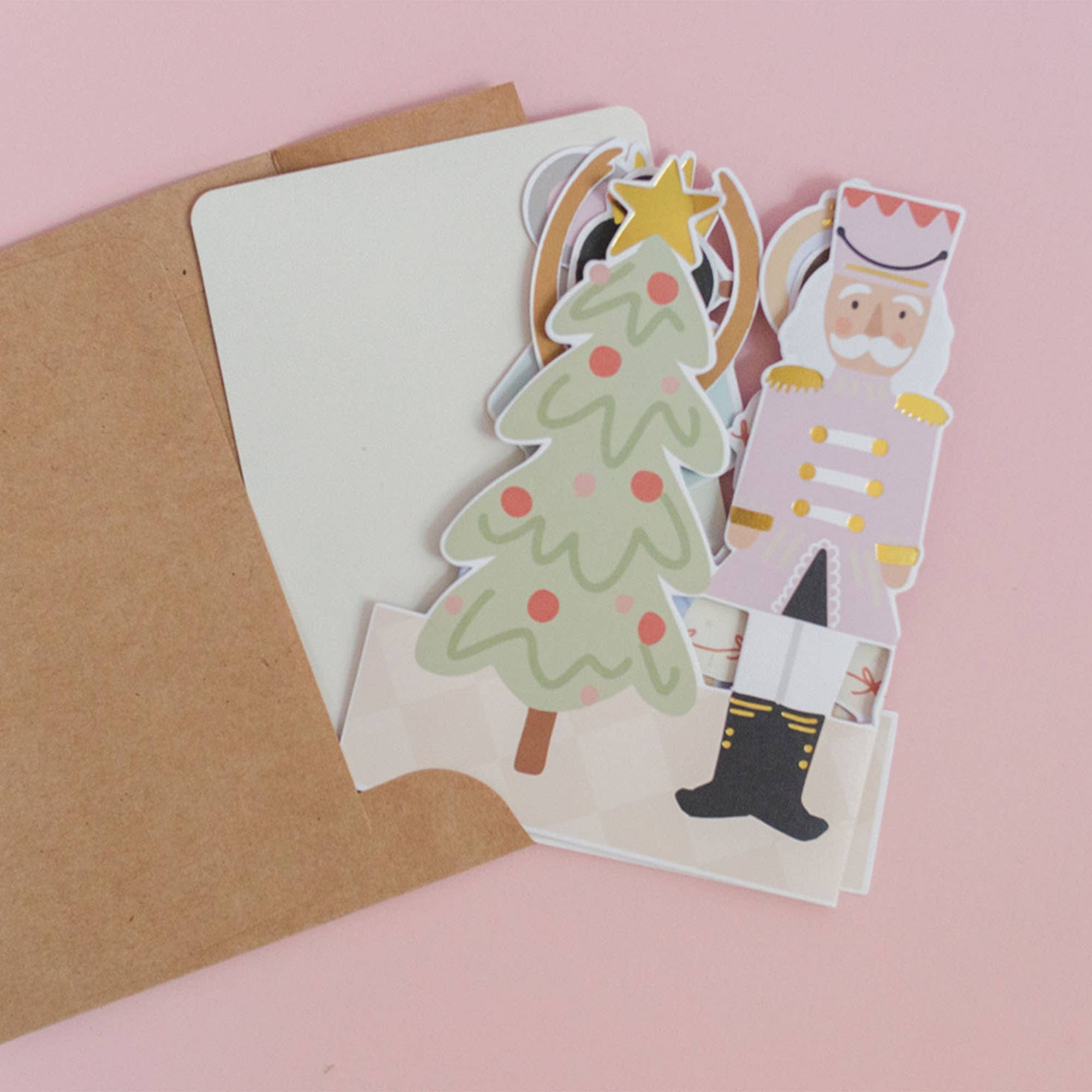 Pippi Post - Wholesale Season's Greetings Card - The Nutcracker Accordion Holiday Greeting Card2