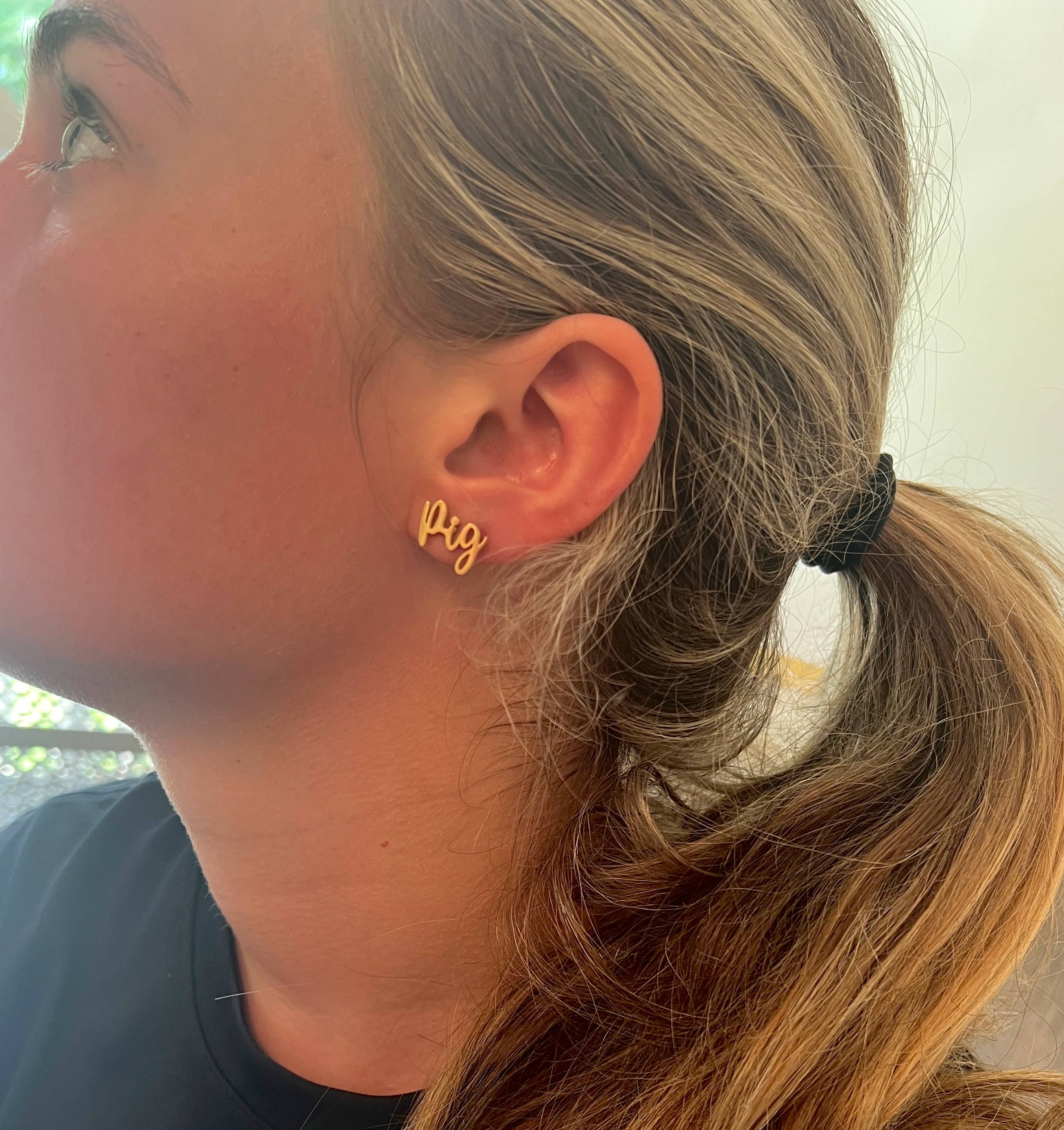 Steele Sloan Designs - Wholesale Stud/Post Earrings - WOOO Pig! Wooo Pig Earrings Cute Arkansas Gift Razorbacks5