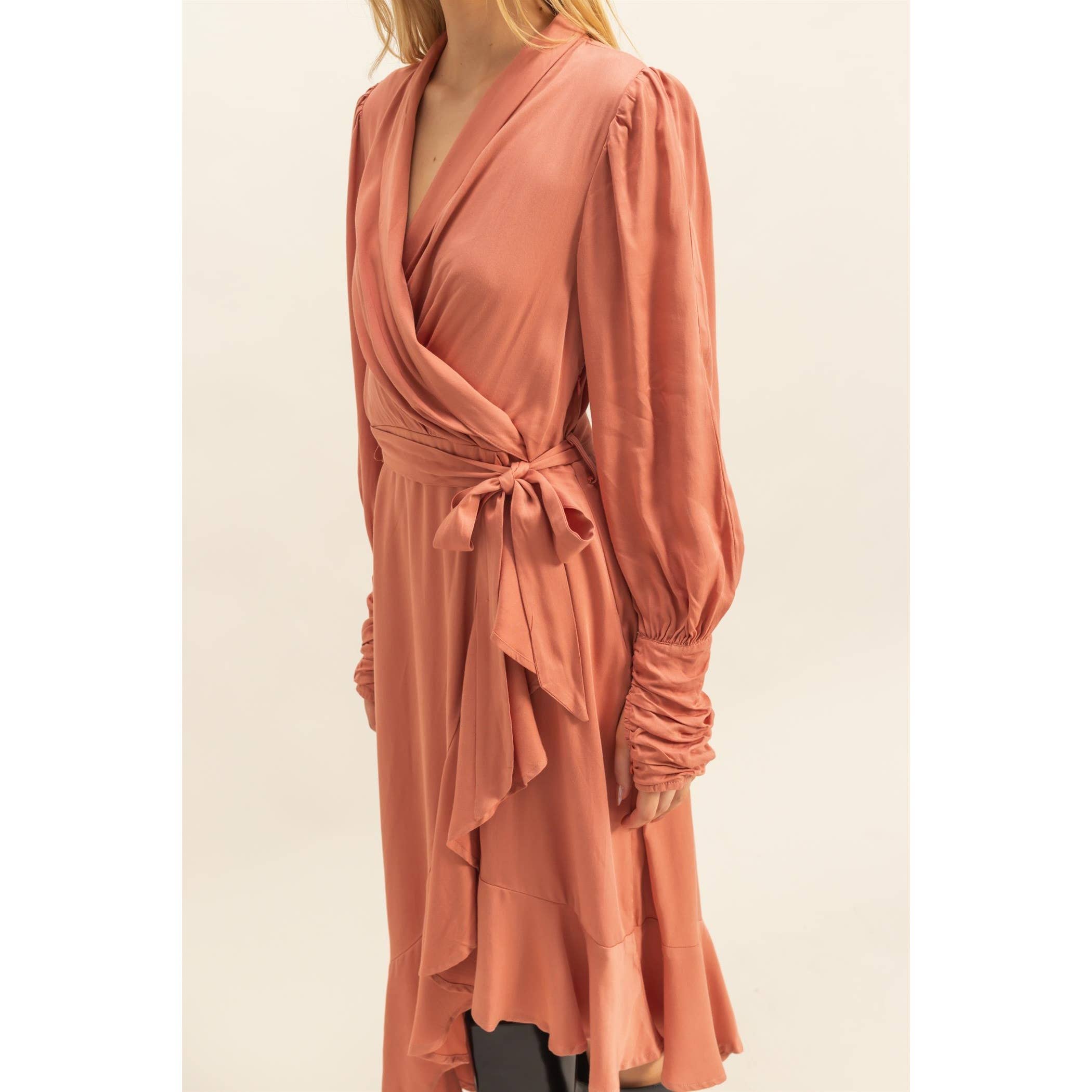 HYFVE - Venta al por mayor Vestido - Mujer - Vestido midi cruzado asimétrico4