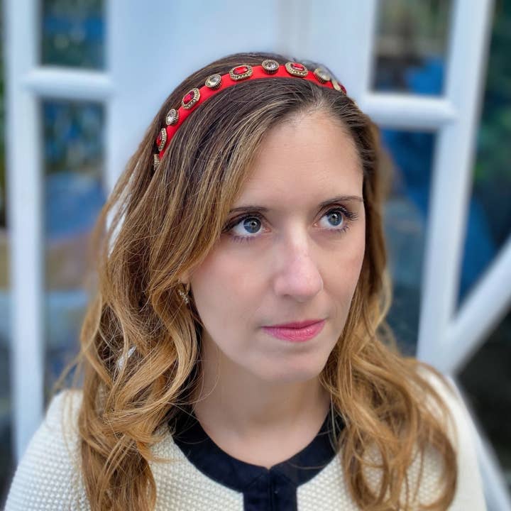 QueenMee Accessories - Wholesale Fashion Headband - Women's - Red Headband Red Hair Band Vintage Headband3