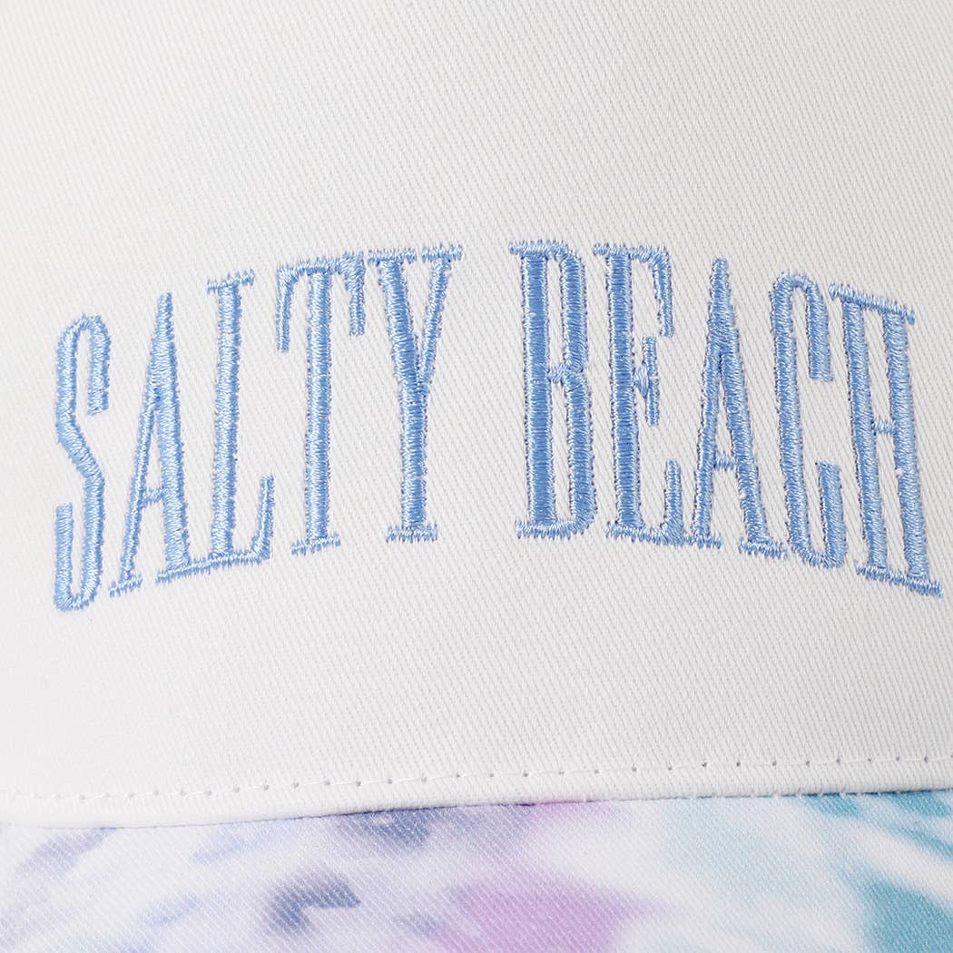Fashion City - Vente Casquette de camionneur – femme - Casquette Trucker Teinture Tie-Dye Broderie SALTY BEACH8