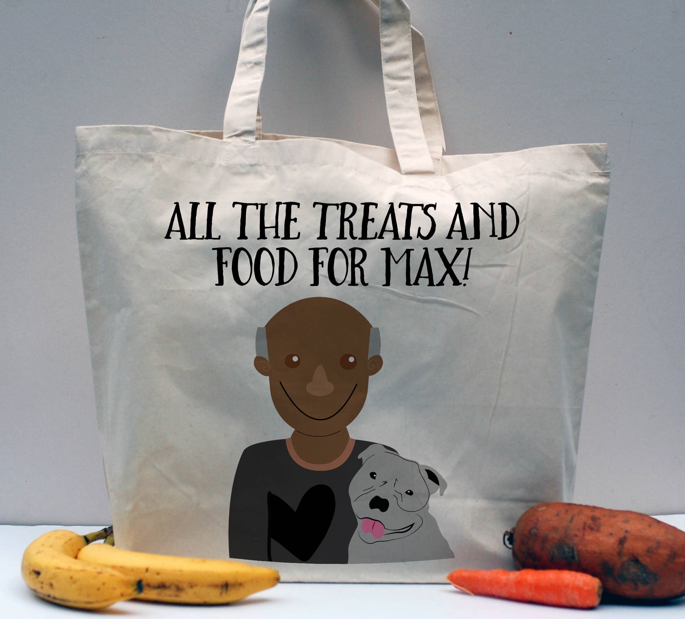 Afewhometruths - Wholesale Draagtas - Uniseks - Gepersonaliseerde Dog Dad Tote Shopper Bag