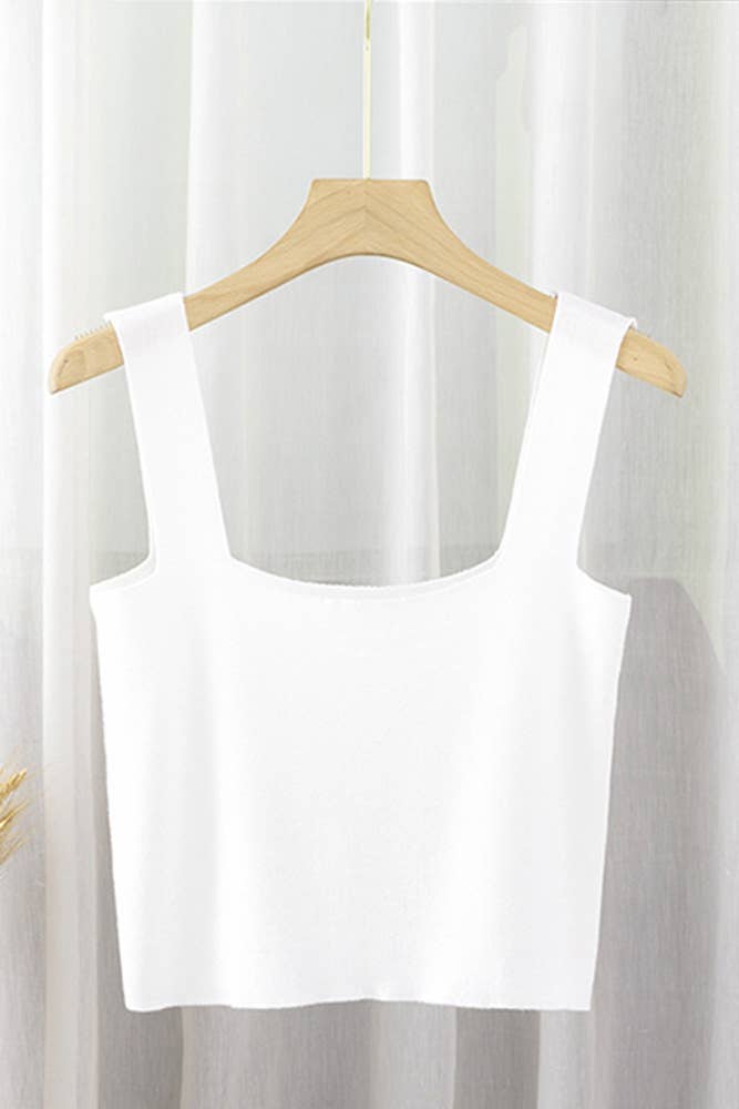 UNISHE - Wholesale Tank top – Women′s - Plain Square Neck Cami Tank Top ZK2019