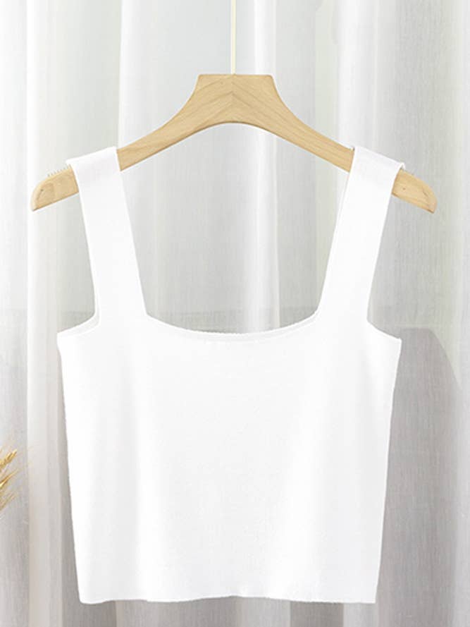 UNISHE - Wholesale Tank top – Women′s - Plain Square Neck Cami Tank Top ZK2019