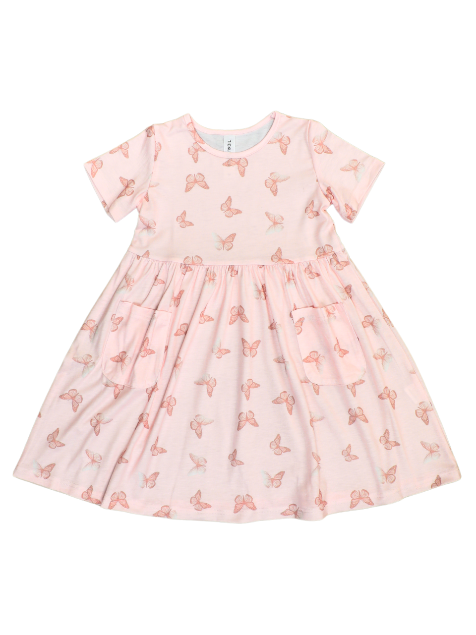 Tickled Teal - Wholesale Dress - Kids - Spring Pattern Little Girls Pocket Dress7