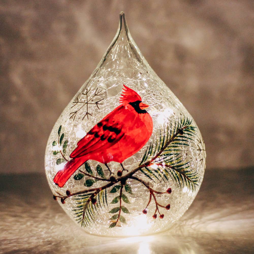 A Cheerful Giver - Wholesale Kerstdecoratie - Cardinal Trandruppel met LED-lichtsnoer — Kerstmis, Feestdecoraties1