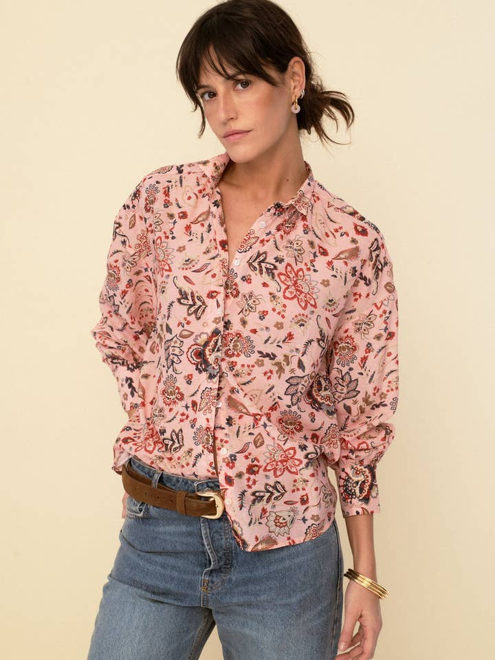 Alexa blouse roze voor wholesale door Sonmer Shop USA