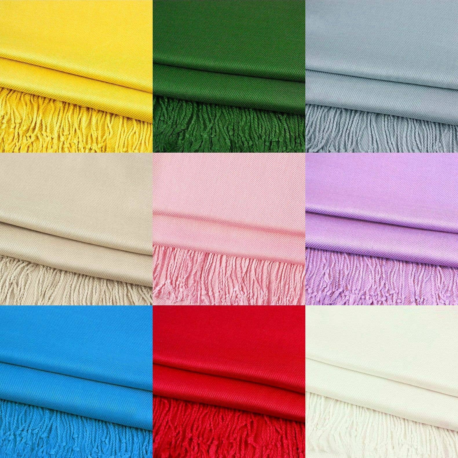 Diacly - Vente Écharpe – femme - Écharpe en pashmina unie pour robe20