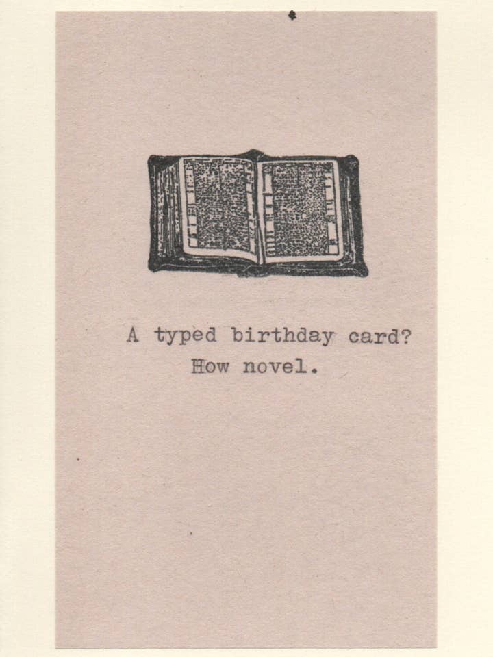 Ett skrivet födelsedagskort, så originellt födelsedagskort | Bokälskare för wholesale av BlueSpecsStudio