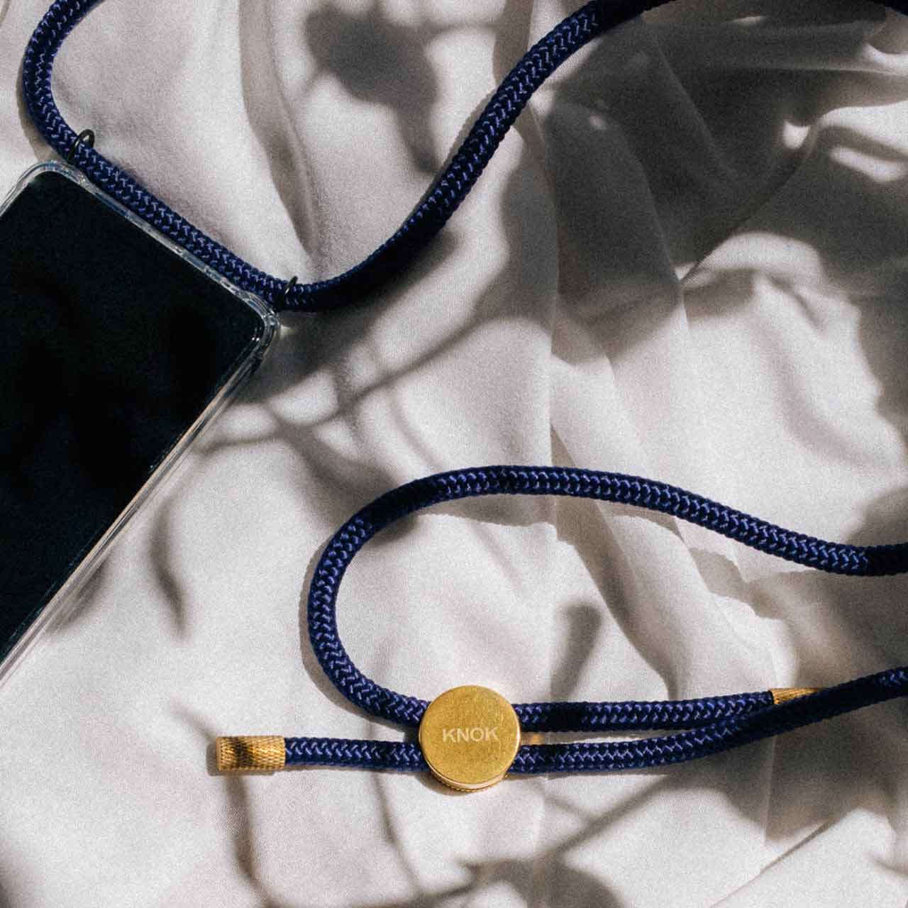 KNOK - Venta al por mayor Correa para móvil - Carcasa personalizada+cable para iPhone (azul marino)4