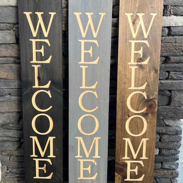 Birch and Boulder LLC - Vente Pancarte - Ensemble de panneaux de bienvenue/adosseurs de porche