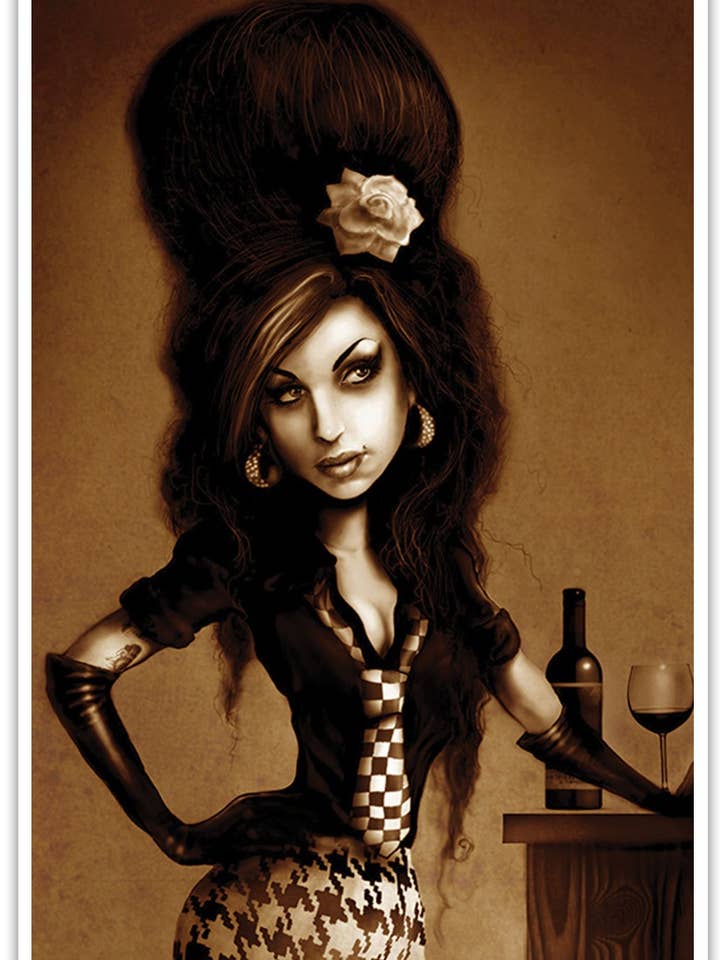 Amy Winehouse - Art Print for wholesale by Black Market Art