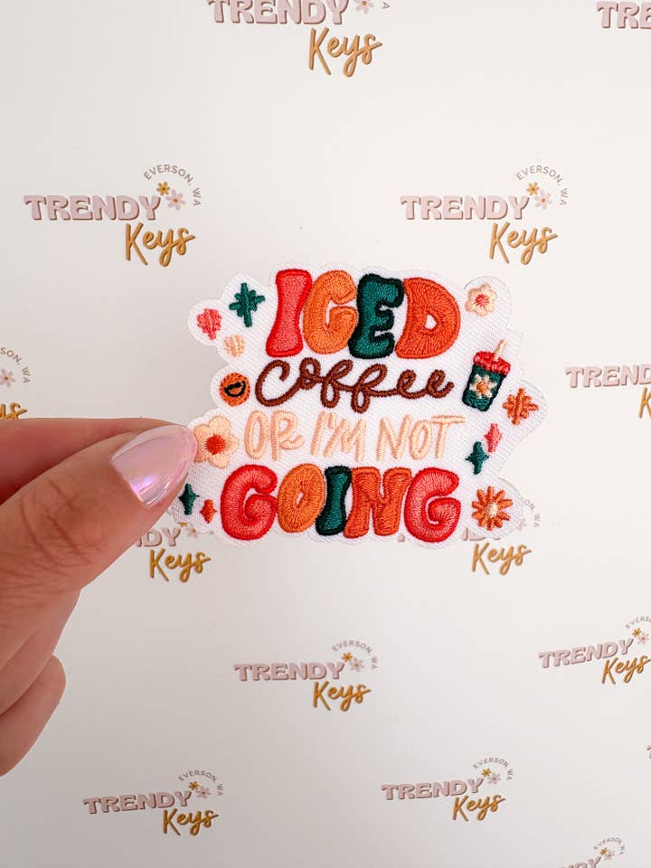 Caffè Freddo o Non Vado Patch per Cappelli e Altro per la vendita all'ingrosso da parte di TrendyKeys